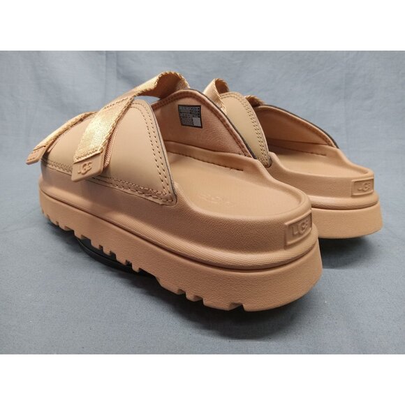 UGG Girls K Goldenglow Slide Slip-on Dark Brown Sand Size 6 NEW IN BOX! - Picture 10 of 13